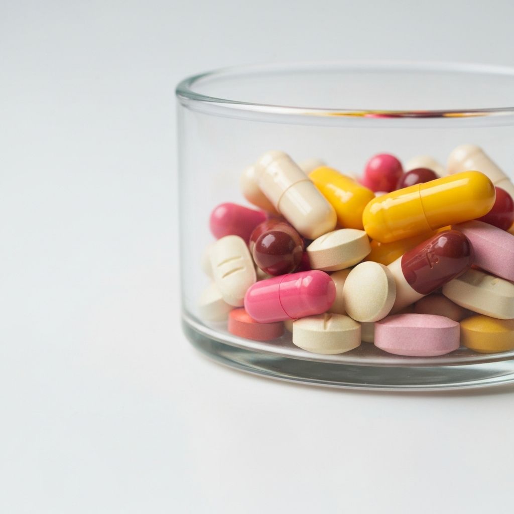 Berbagai bentuk suplemen vitamin dalam kemasan